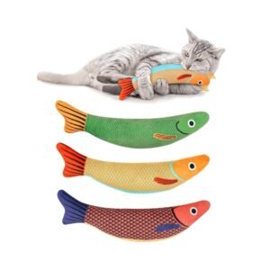 Aibuddy Catnip Toy, 3PCS Cat Chew Toys, Bite Resistant Catnip Toys with Bell Inside