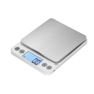KUBEI Upgraded Larger Size Digital Food Scale Weight Grams and OZ, 5kg/0.1g Kitchen Scale for Cooking Baking, High Precision Electronic Scale with LCD Display