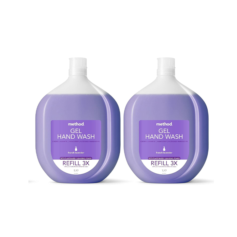 Method Hand Wash Refill, French Lavender, 2x 1L (Pack of 2)