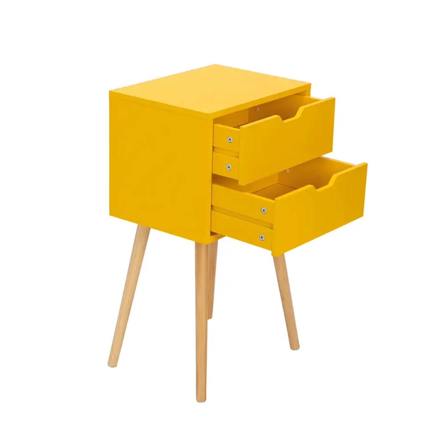 Set of 2 Nightstand with 2 Drawers