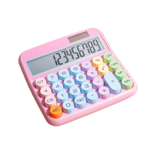12 Digit Standard Calculator with Large LCD Display,Desktop Calculator Dual,Solar Power and Battery