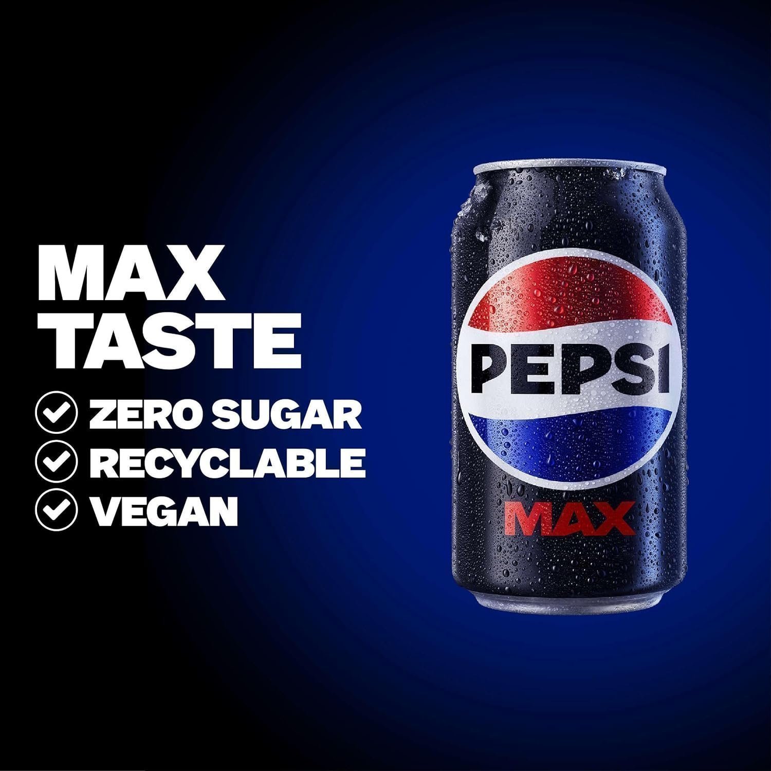 Pepsi Max No Sugar Cola Cans 24 x 330ml - Image 2