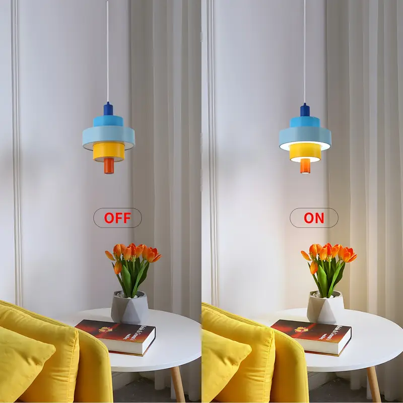 Pyramid Chandelier 5 Ring, LED Technology Metal Acrylic Shading Modern Chandelier Lamps With Adjustable Height Hanging, for Living Room And Dining Area - Image 3