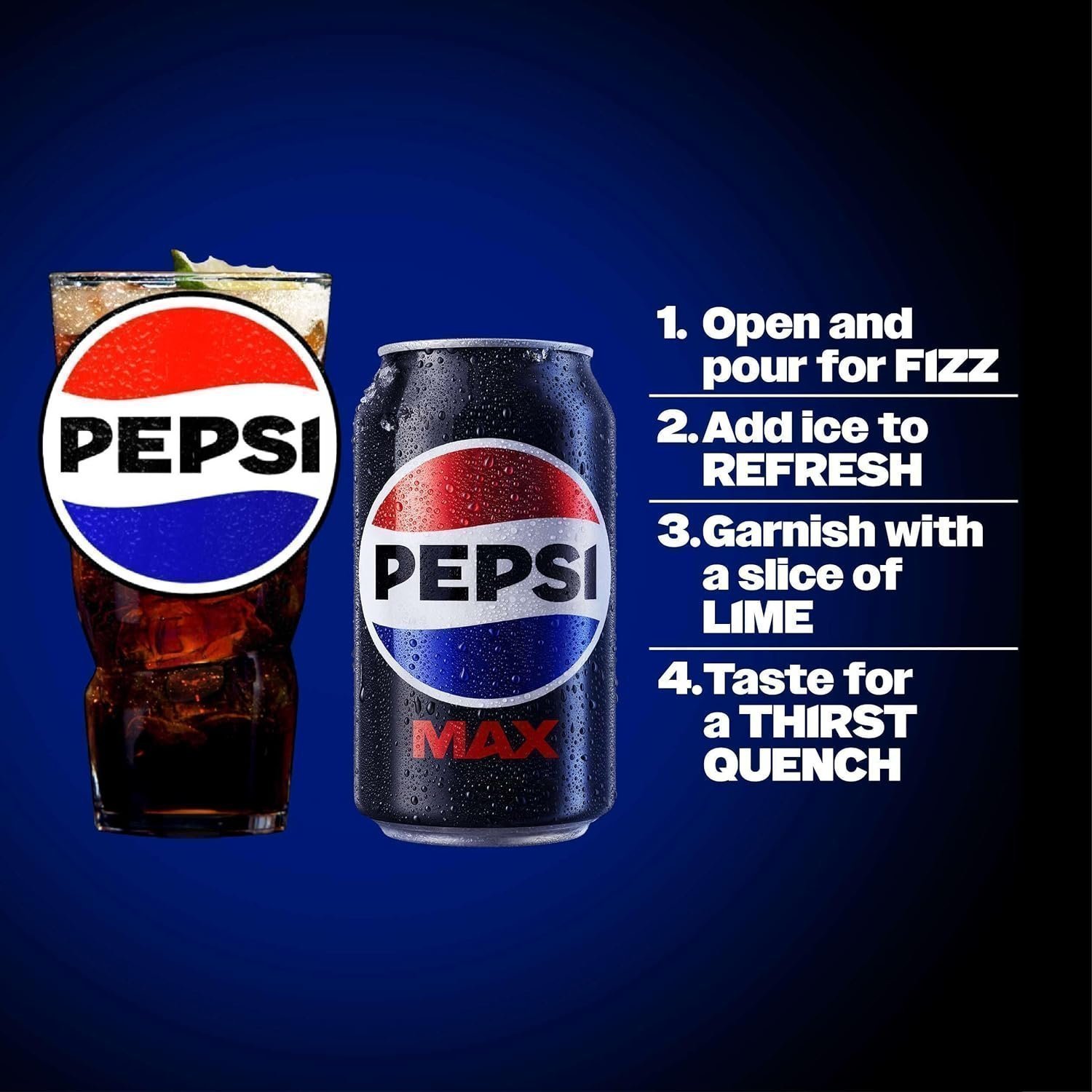 Pepsi Max No Sugar Cola Cans 24 x 330ml - Image 3