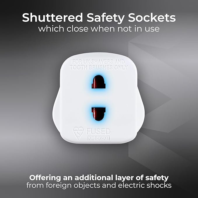 Masterplug Shavingadaptor_01 Electric Shaver Adaptor, 50 x 48 x 46 mm, White - Image 4