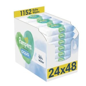 Pampers Harmonie Aqua Baby Wipes 24 Packs of 48 Wipes