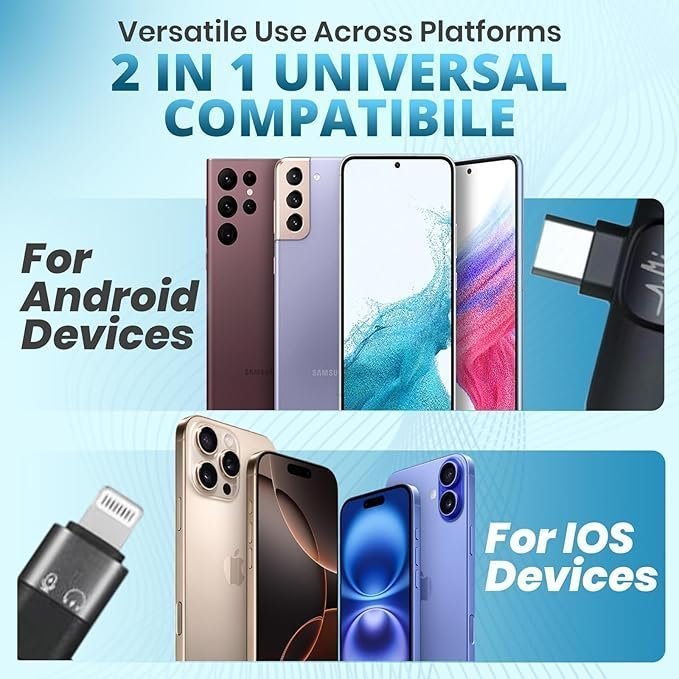 ILOS Wireless Lavalier Microphone for iPhone & Android Clip-On Mic, Noise Reduction, 65ft Range, 8H Battery, Bluetooth, Plug & Play - Ideal for Vlogging, YouTube, Podcasts, Interviews - Image 6