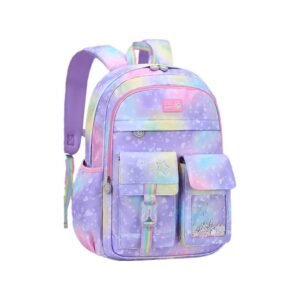 VIDOSCLA Cute Coloful Casual Daypack for Girls,Teens Elementary School Backpack - Purple L
