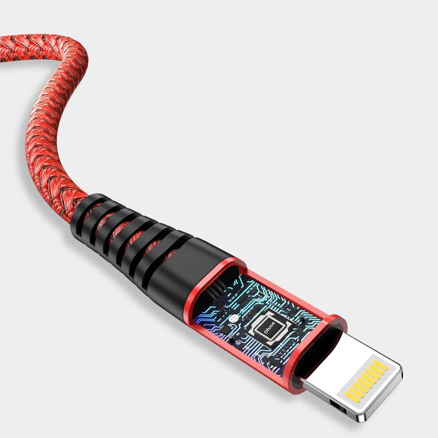 Ofuca iPhone Charger Cable, Lightning Cable 3Pack 6FT/1.8M iPhone Charger Braided Long iPhone USB Fast Charging Cable Compatible with iPhone 14/13/12/11/Pro/Xs Max/X/8/7/Plus/6S/6/SE/5S iPad and More - Image 3