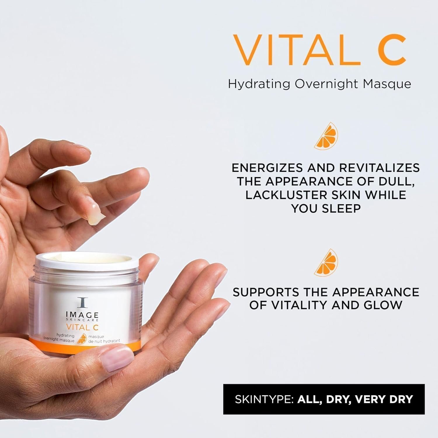 IMAGE Skincare, VITAL C Hydrating Overnight Masque, Revitalizing Sleeping Facial Mask with Blue-Green Algae Extract and Hyaluronic Acid, 57 g - Image 5