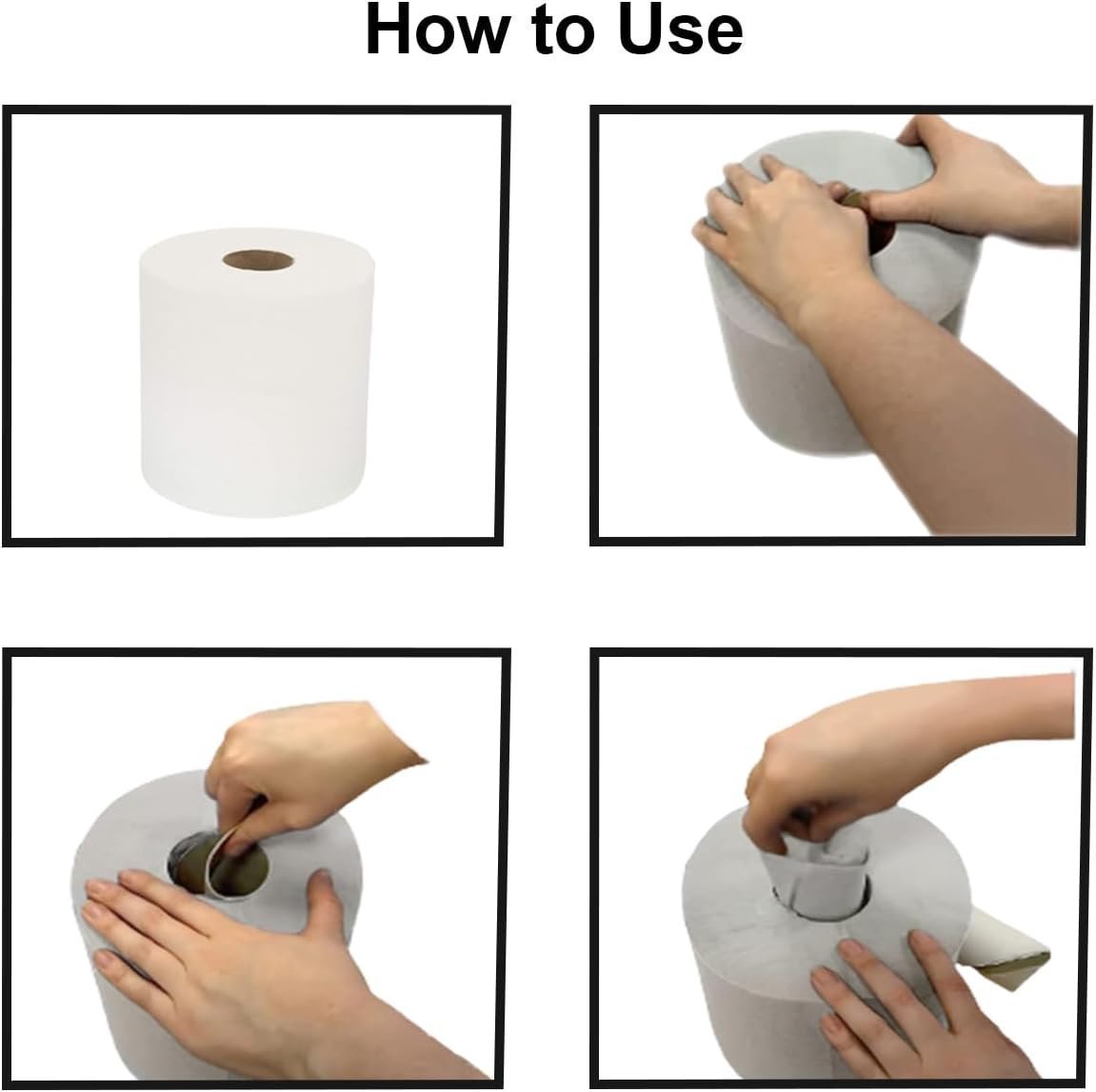 Strong Cleaning Centrefeed Rolls – for Cleaning & Hygiene - Multipurpose, White (Pack of 6) - Image 5