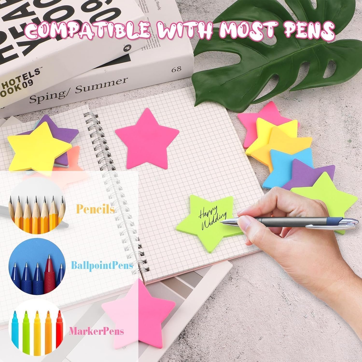 Sticky Notes, 480 Sheets Self Sticky Notes Pad, Pastel Sticky Notes, Bright Stick Notes - 8 Colors - Image 2