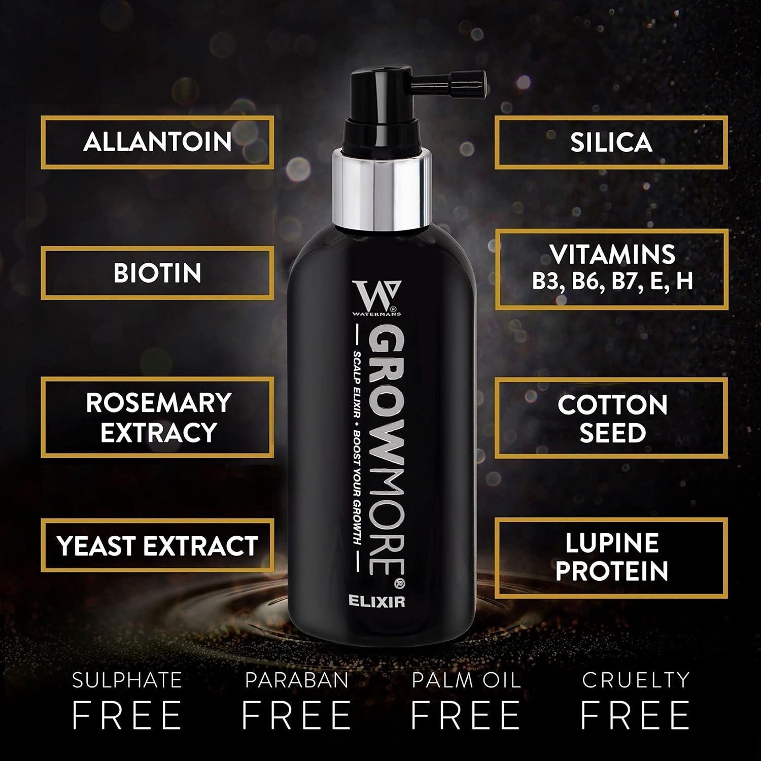 Watermans Grow More Elixir: Hair Growth Serum, Leave-In Scalp Treatment, Boost Growth for Both Women & Men - Image 4