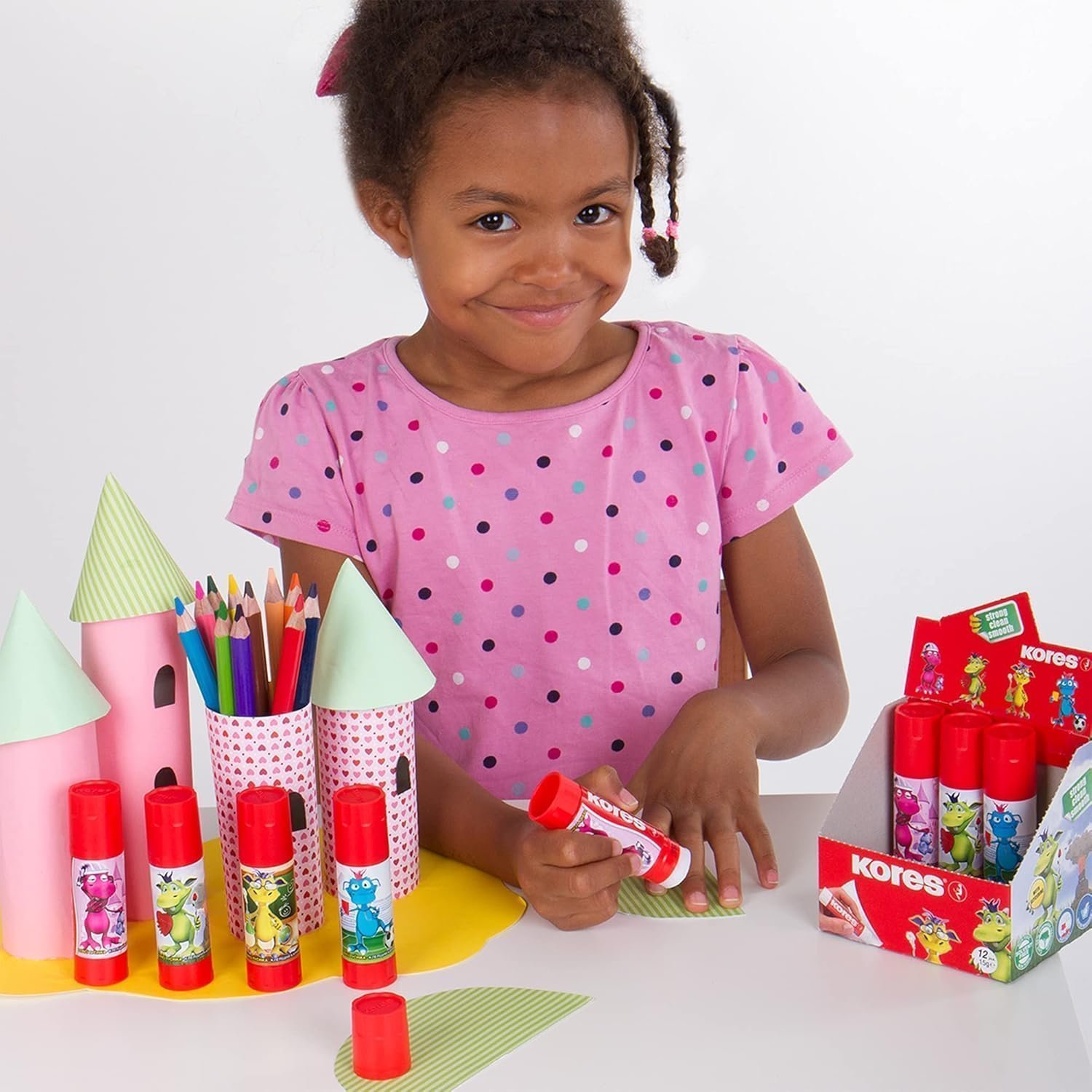 Kores - Fantasy Glue Stick for Kids, Strong-Hold Adhesive - Pack of 2,white - Image 6