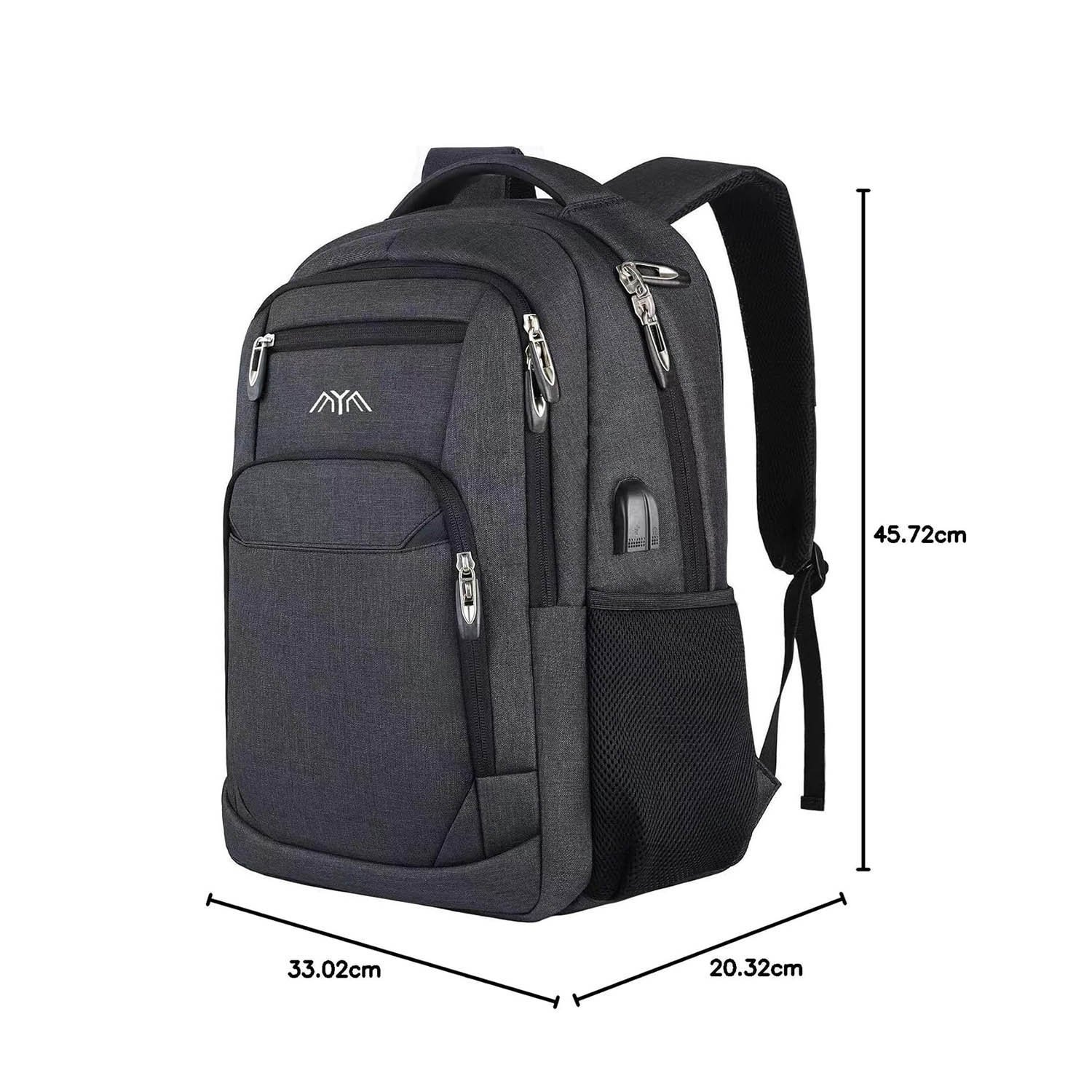 School Backpack Boys / Girls / Teenagers, Backpack School, Laptop Backpack for Men - Charcoal, 15,6 Zoll, Rucksack - Image 2
