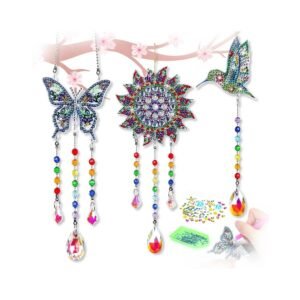 Craft Kits Gifts for 5-12 Year Old Girls Boys: Diamond Painting Wind Chimes Arts and Crafts for Kids 6-7-8-9-10